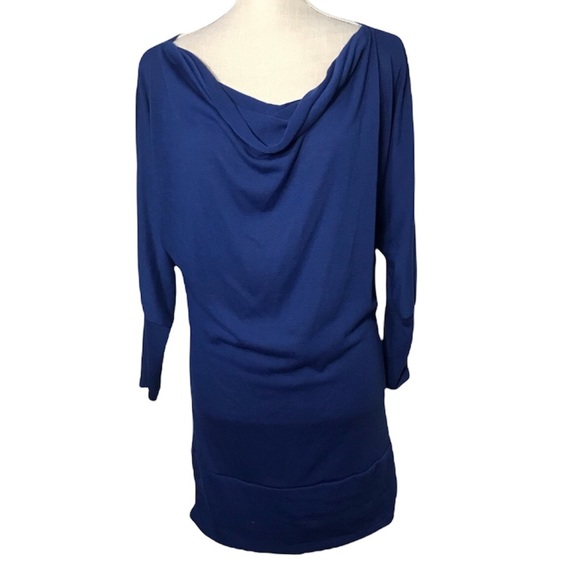 Leggings Queen USA blue long sleeve shirt dress size medium - Picture 1 of 9